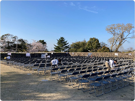 イベント会場の松坂城跡本丸