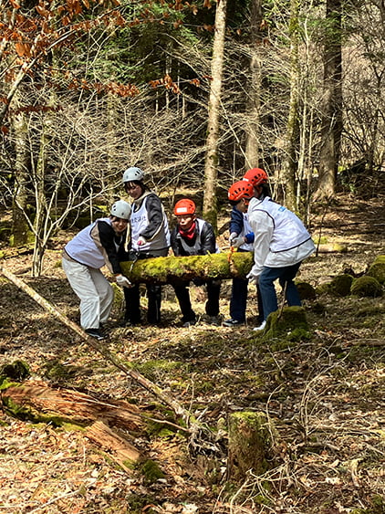 富士山作業風景